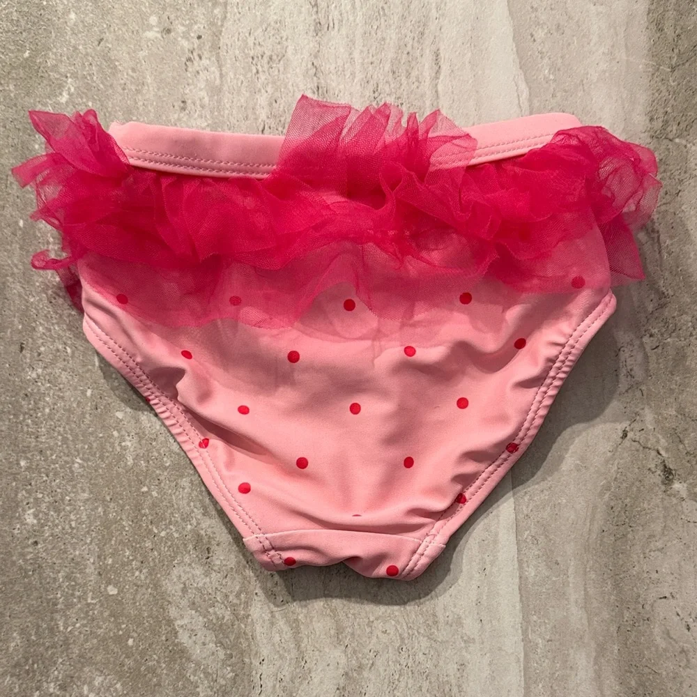Disney Pink Polka Dot Ruffle Swim Bottoms